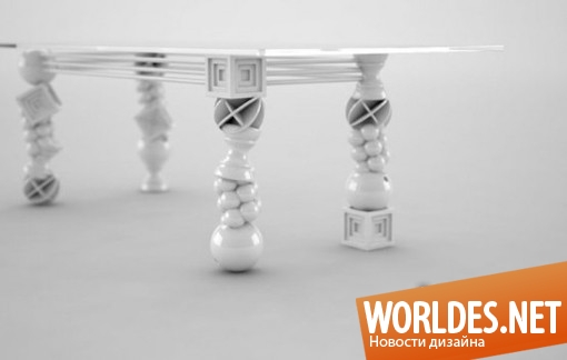 дизайн мебели, дизайн стола, дизайн обеденного стола, стол, обеденный стол, стол в стиле Арт Деко, современный стол, оригинальный стол